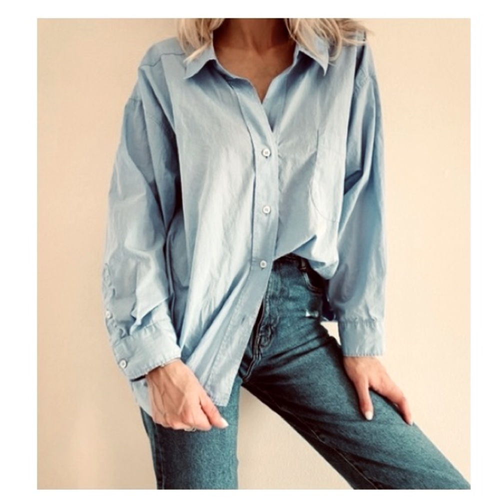 Joseph Abound Men’s Long Sleeve Light Blue Button Down Shirt Sz 17.5” Neck